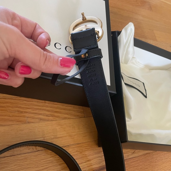 Gucci GG MARMONT LEATHER BELT WITH BUCKLE Women’s 85/34 - Picture 9 of 13